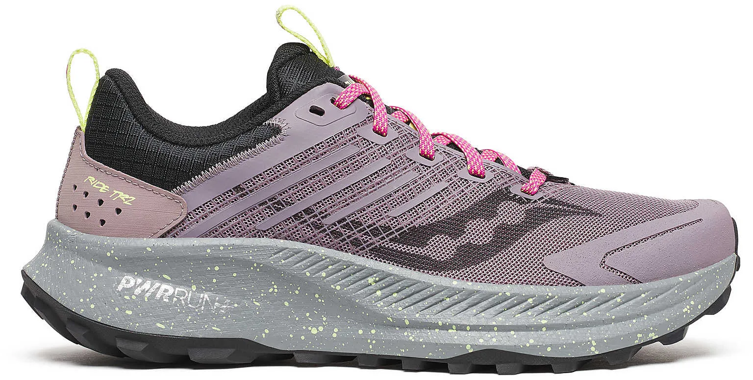 Saucony Ride TR2 Womens Trail Running Shoes - Purple Quick Dry Interior Fabric
