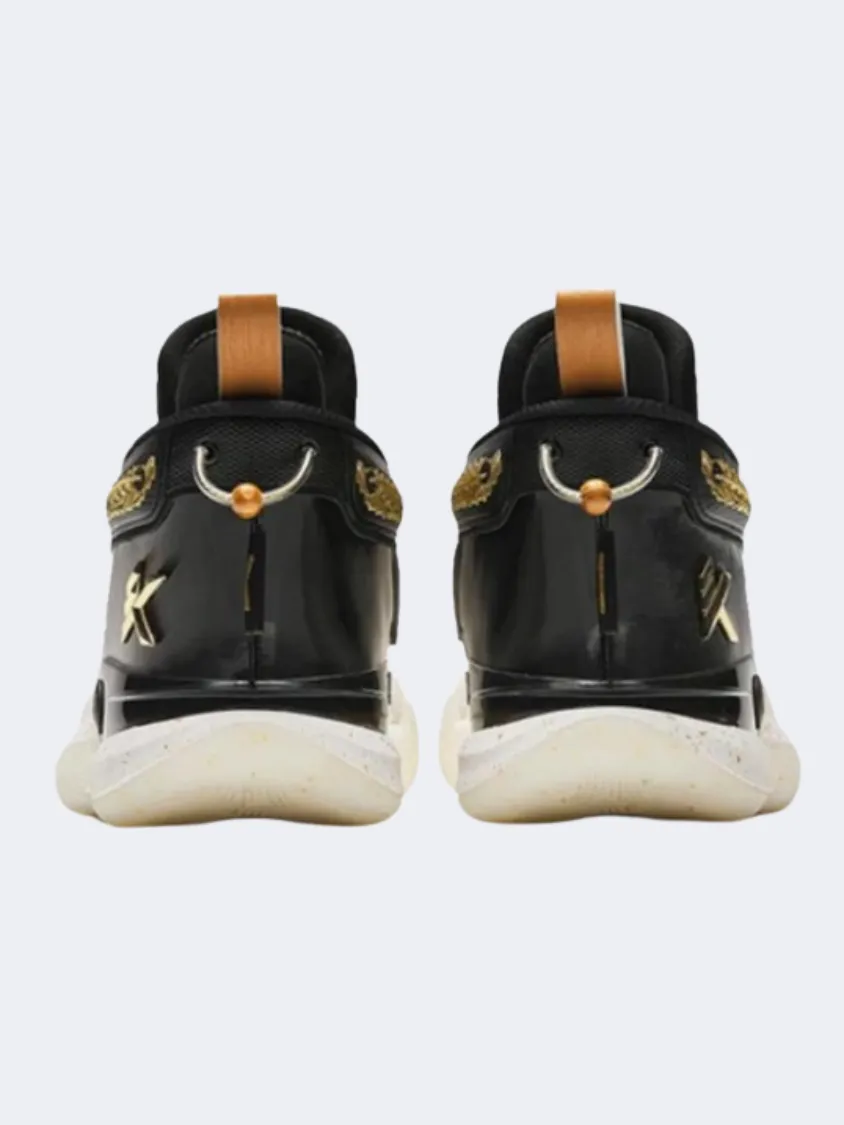 Anta Klay Thompson Kt9 Men Basketball Shoes White/Black/Gold Memory Foam Cushioning Padded Comfort Wellness Seekers
