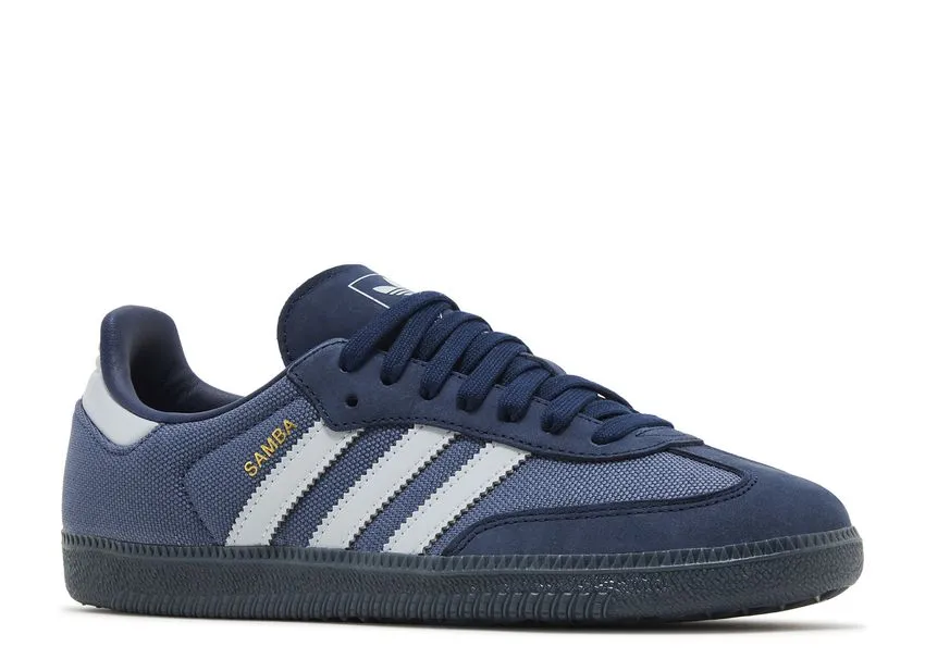 Adidas Samba OG Preloved Ink Halo Blue Spin Hike Textured Grip Surface