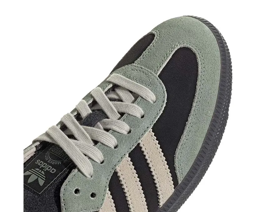 Parkour Step PU material Adidas Samba OG ??Silver Green??