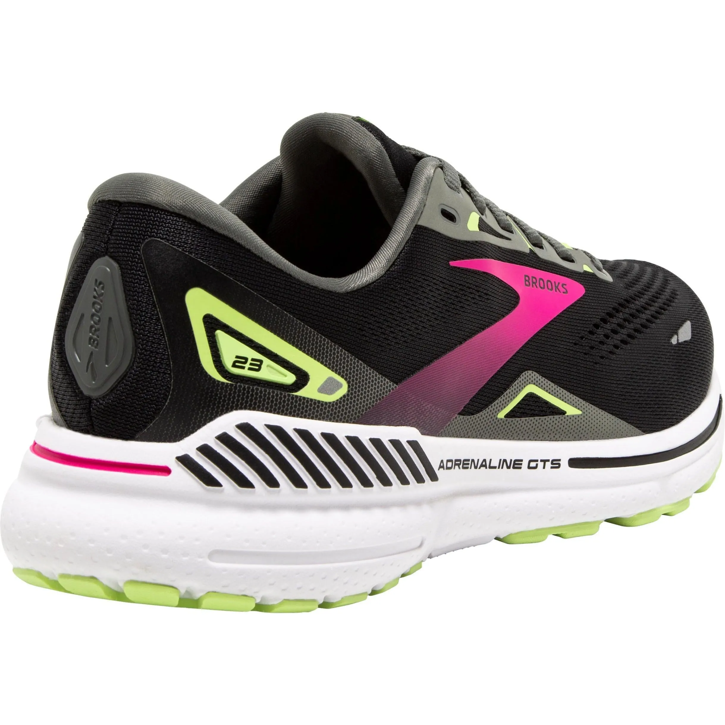 Brooks Adrenaline GTS 23 WIDE FIT Womens Running Shoes - Black custom - fit running option Pilates shoes