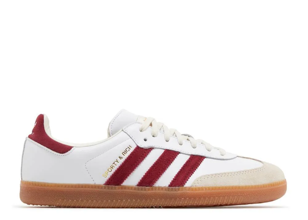 Adidas Samba OG Sporty & Rich White Core Burgundy Night Hike Stream Jog