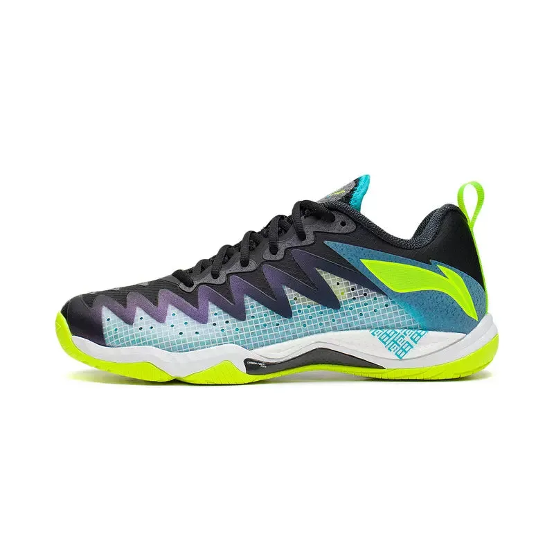 Li Ning Gyrfalcon V Competition Badminton Shoes - Black/Cyan Pro Style