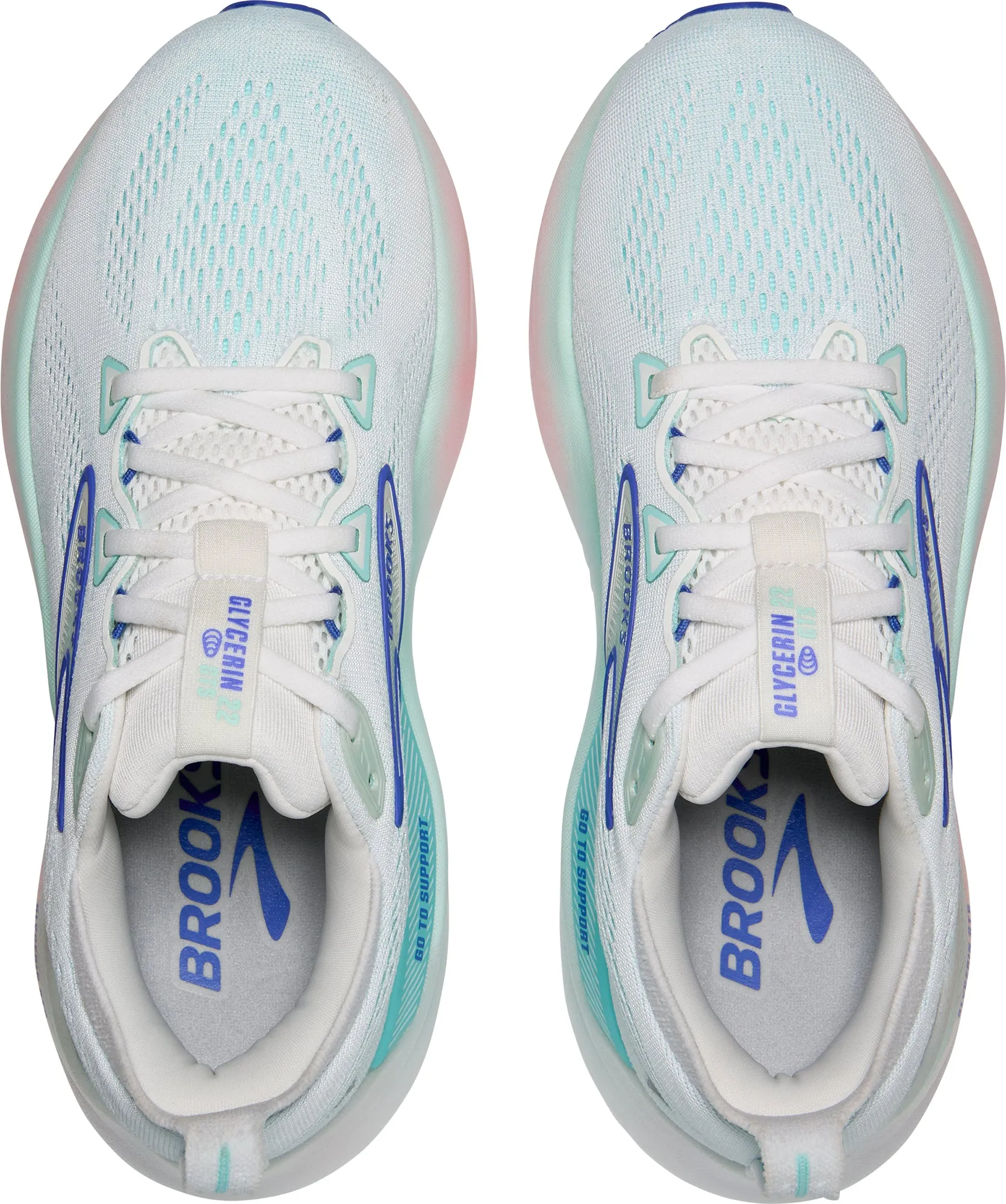 Brooks Glycerin GTS 22 Womens Running Shoes - Green orthotic - friendly - design - compatibility shoes