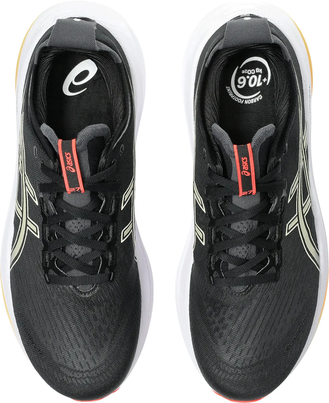 Asics Gel Nimbus 27 Mens Running Shoes - Black padded - collar shoes Anatomical Last Shape
