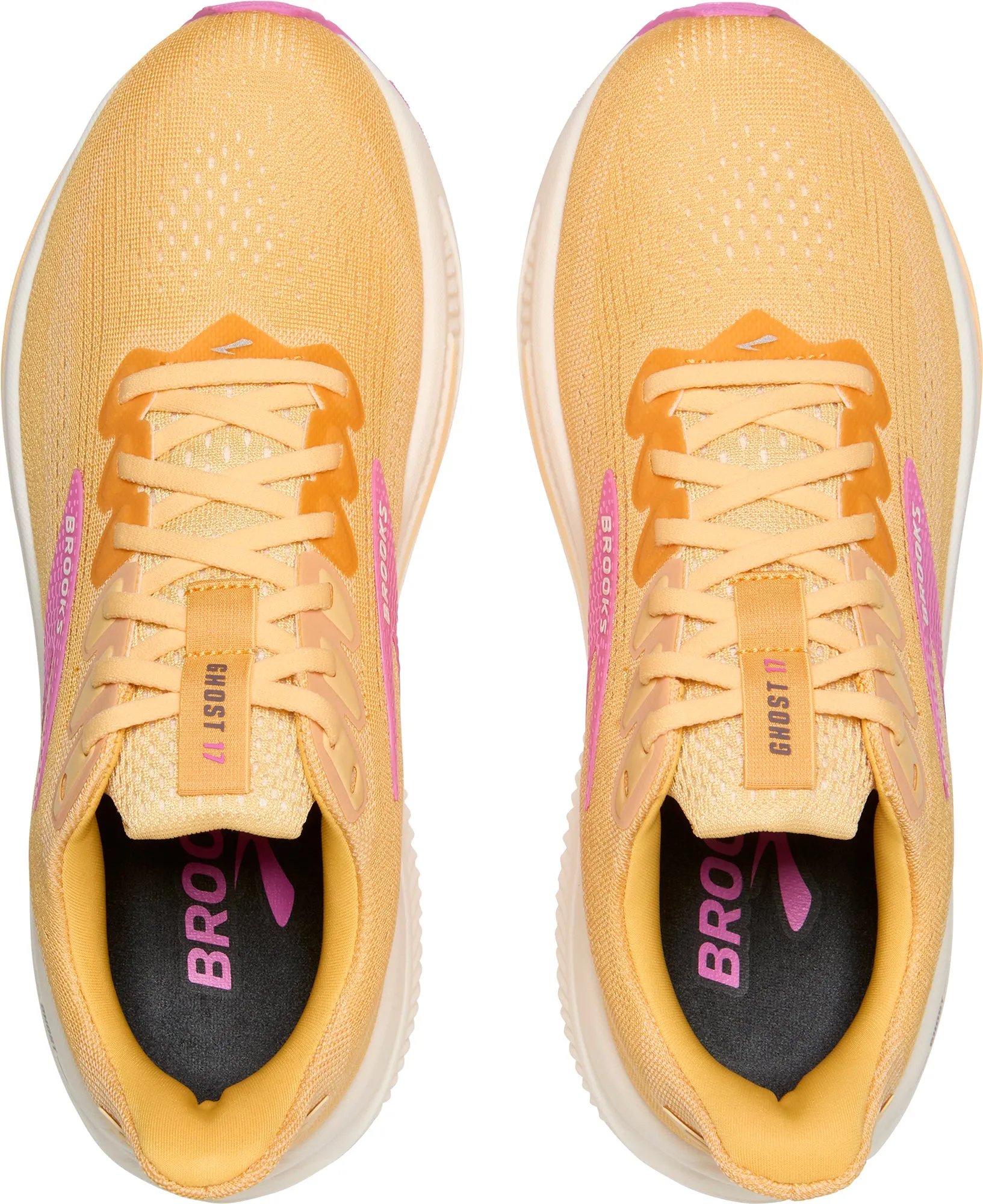 Brooks Ghost 17 Womens Running Shoes - Orange Lateral Motion Lock Sunny Day