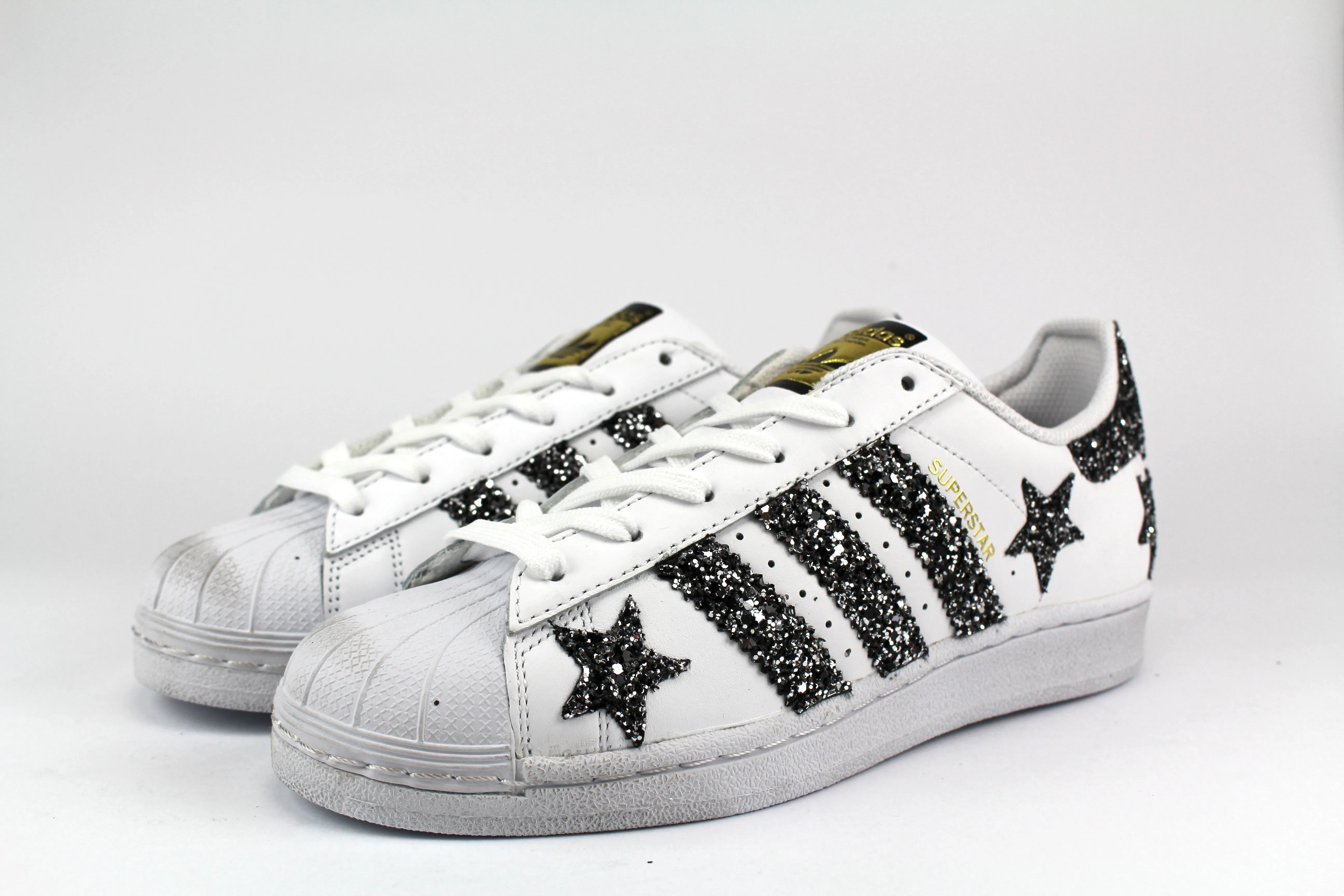 Fall Travel Adidas Superstar Stelle Glitter Black Silver