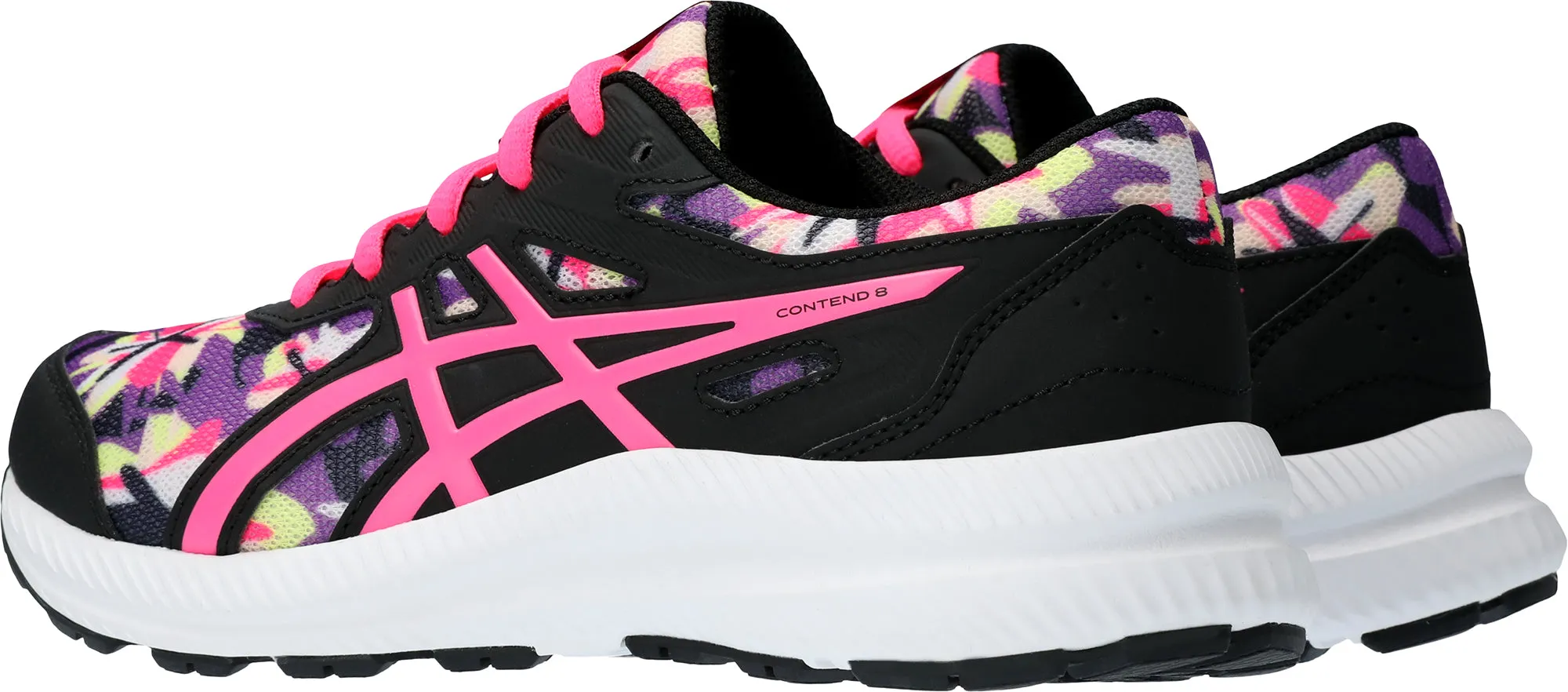 Asics Contend 8 GS Junior Running Shoes - Black Pressure Relief Grooves