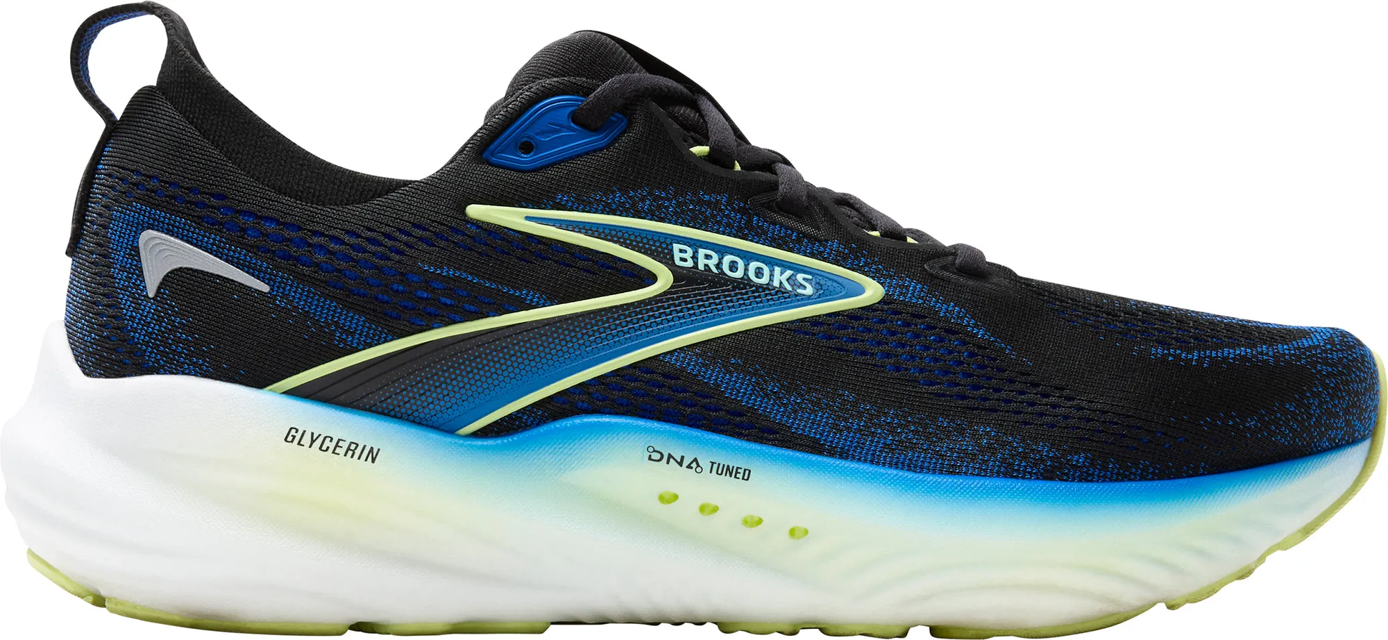 Brooks Glycerin 22 WIDE FIT Mens Running Shoes - Black Comfort Cuffs