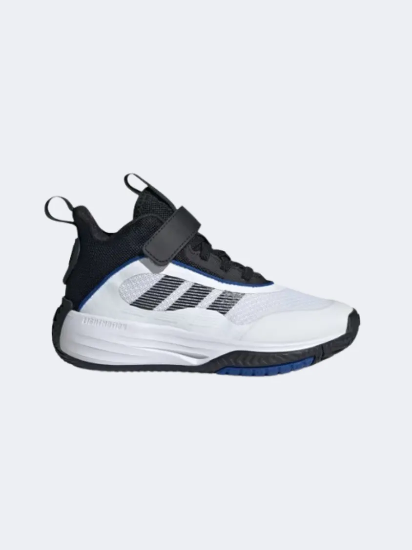 Vertical Compression Zones Adidas Own The Game 3 Kids Basketball Shoes White/Black