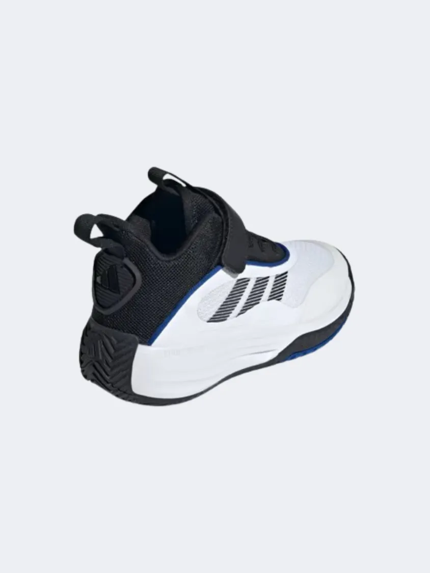 Adidas Own The Game 3 Kids Basketball Shoes White/Black Moist Guard Cushioned
