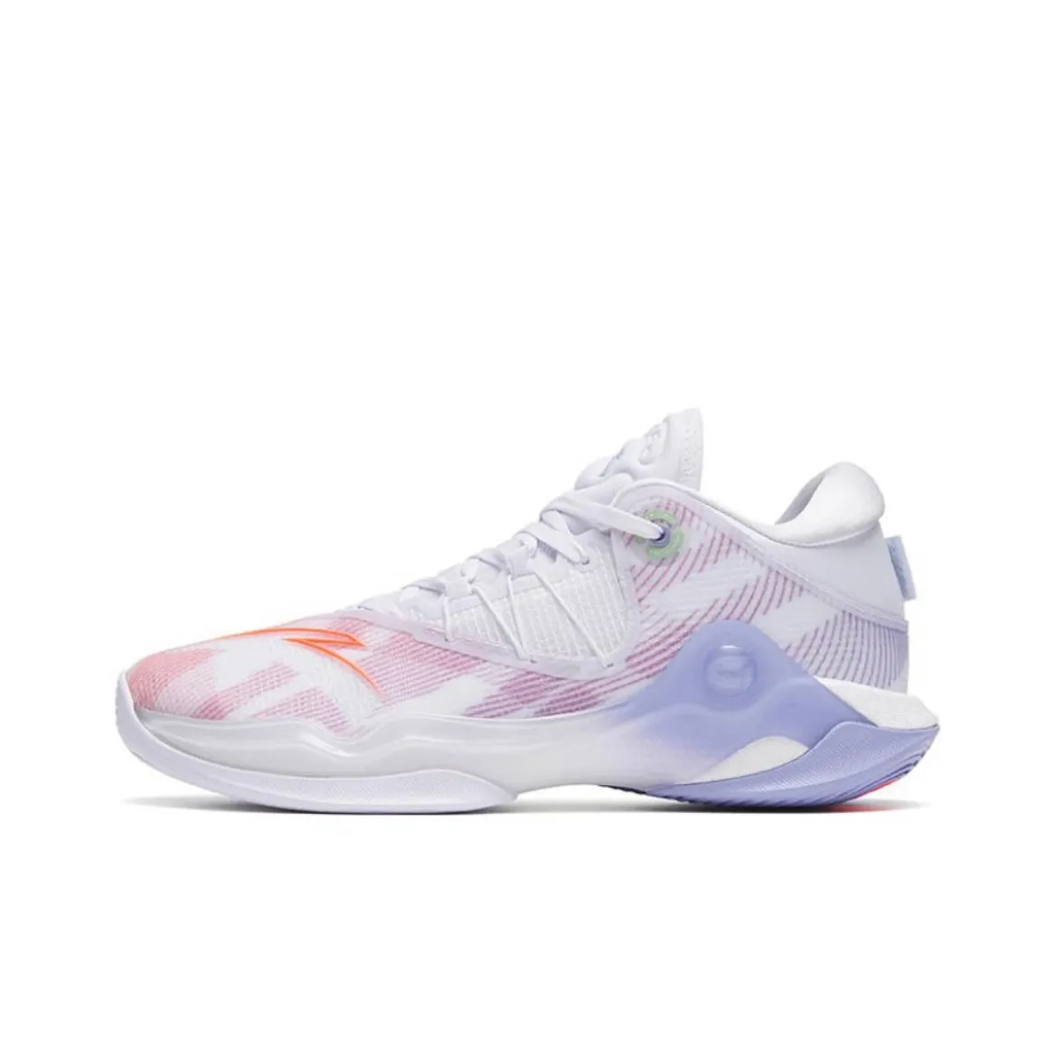 Anta Skyline 1 Nitrogen Tech Pro Basketball Shoes - White/Purple Treaded Pattern