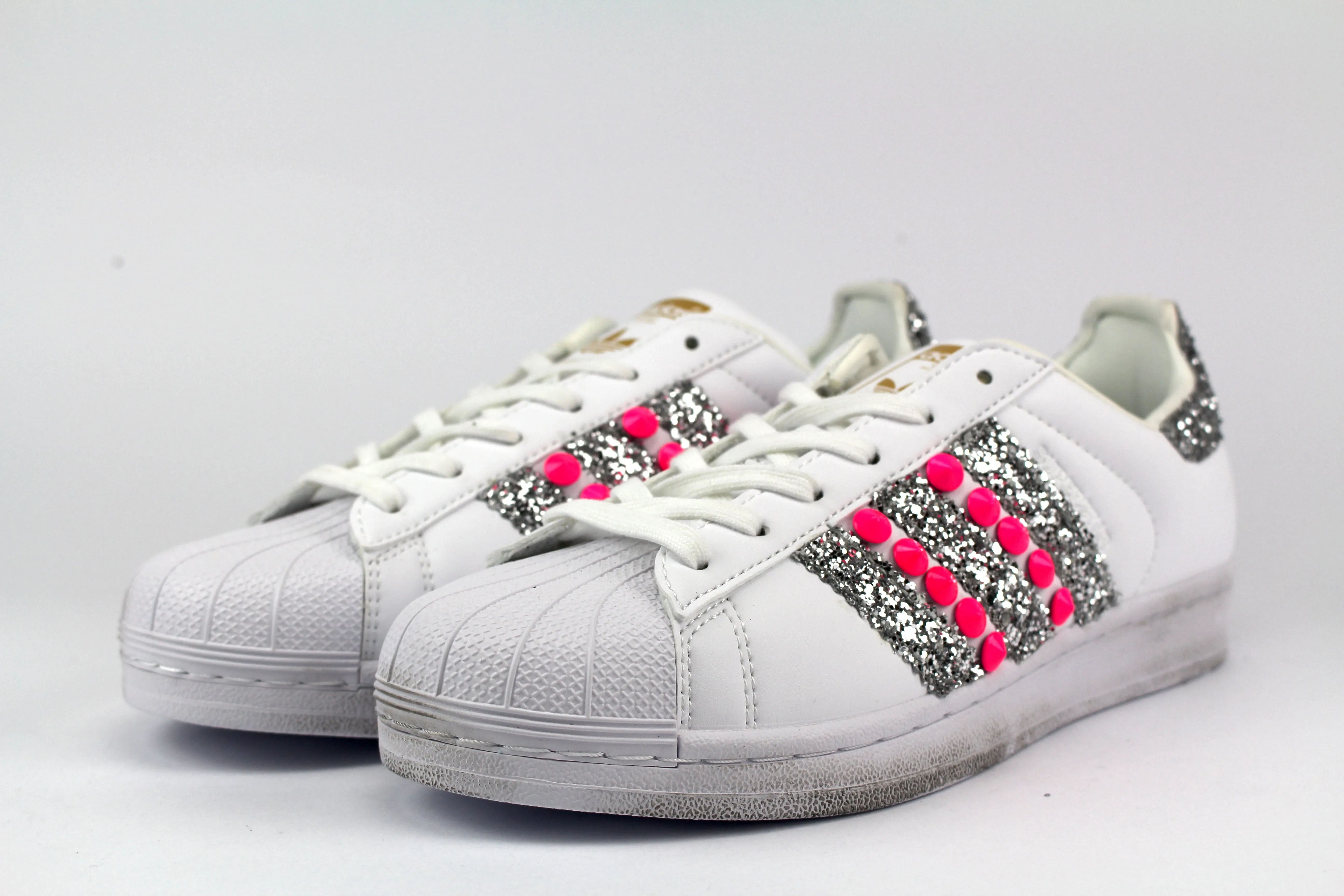 Pull on Free Step Adidas Superstar Pink Fluo & Silver
