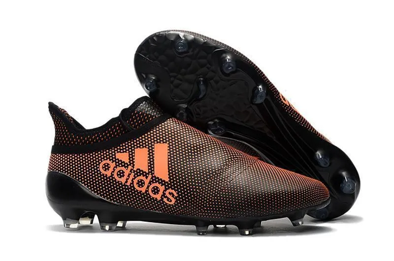 Contact Fit Adidas X 17  Purechaos FG Soccer Cleats Orange Black