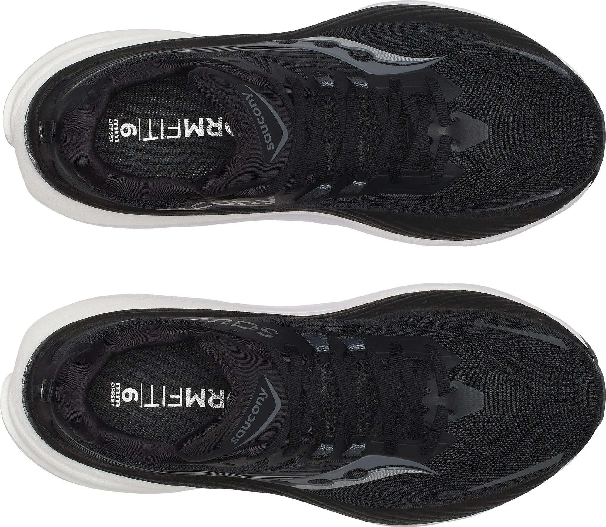Foot Muscle Saucony Hurricane 24 Mens Running Shoes - Black