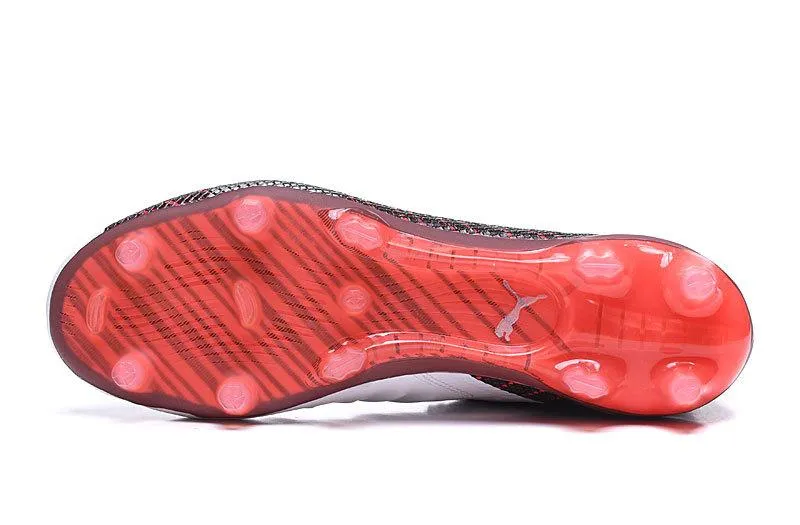 New Puma One 5.1 FG AG Soccers Cleats Shoes Red White Training Goals fair play