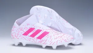 Padded Ankle New Adidas Nemeziz 18  FG Soccer Cleats Shoes White Pink Laceless