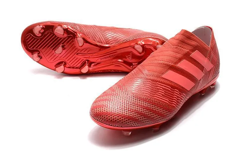 Dry Play Center Support New Adidas Nemeziz FG TPU Soccer Cleats Shoes Red