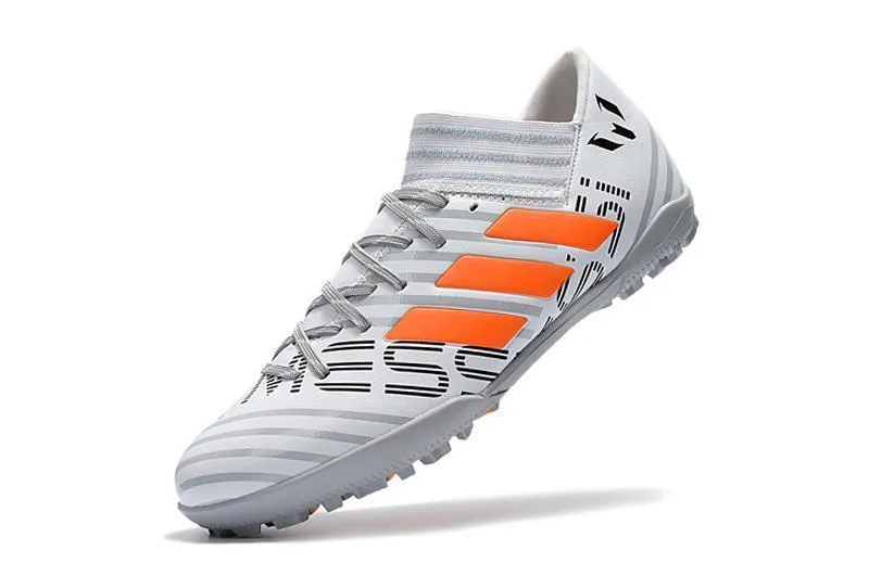 Foot Agility New Adidas Nemeziz series TF Soccer Cleats Shoes White Gray Orange