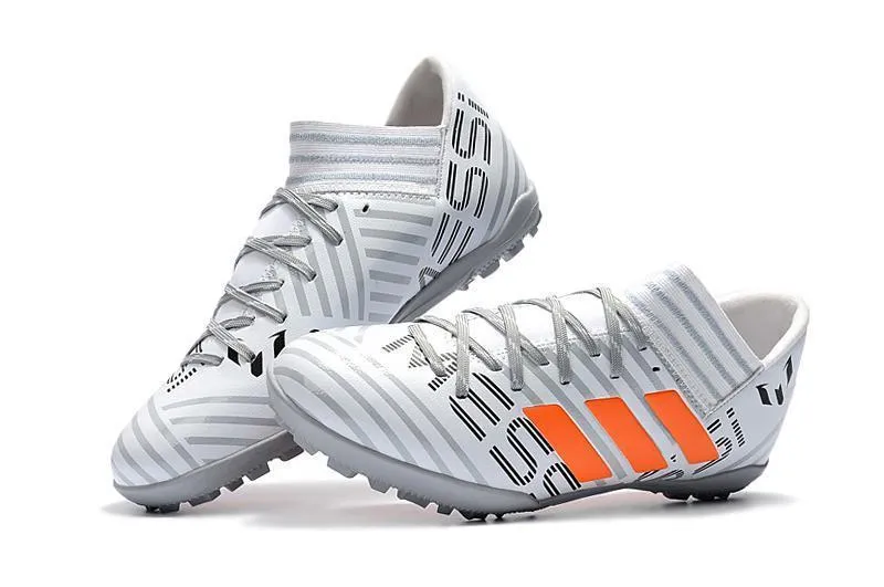 New Adidas Nemeziz series TF Soccer Cleats Shoes White Gray Orange Stance Power
