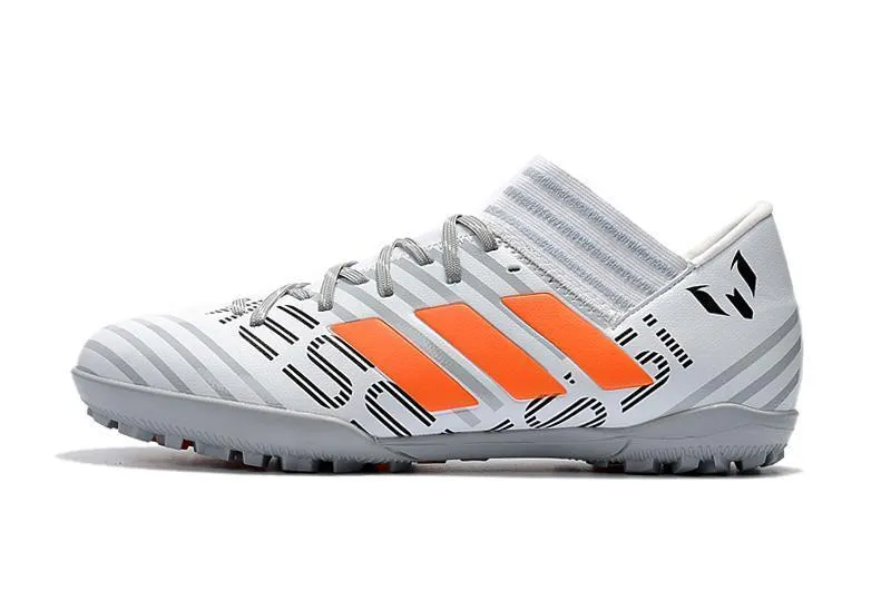 Sprint Drive New Adidas Nemeziz series TF Soccer Cleats Shoes White Gray Orange