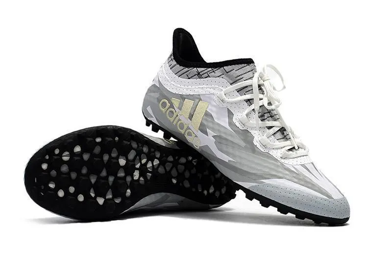 New Adidas Weave TANGO Series TF Small Grass Spike Soccer Cleats Shoes White Gray Black Sports Enthusiast
