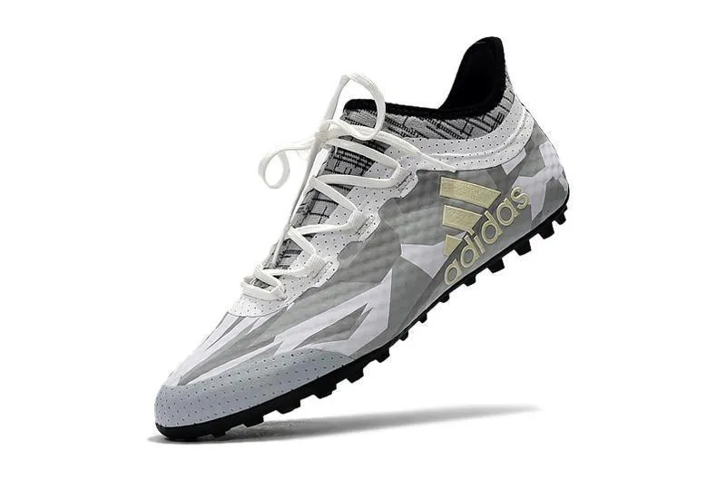 New Adidas Weave TANGO Series TF Small Grass Spike Soccer Cleats Shoes White Gray Black Optimal Control slip-resistant