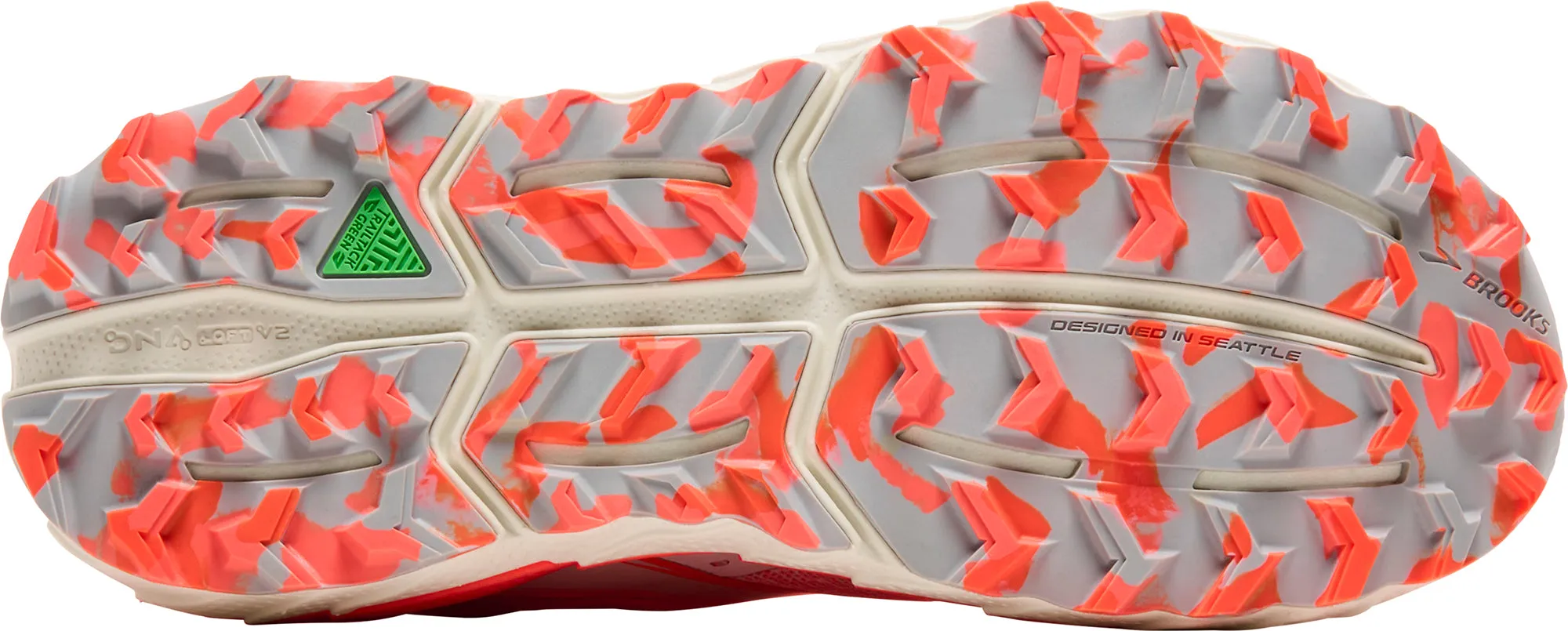 Brooks Cascadia 18 Womens Trail Running Shoes - Orange Socks