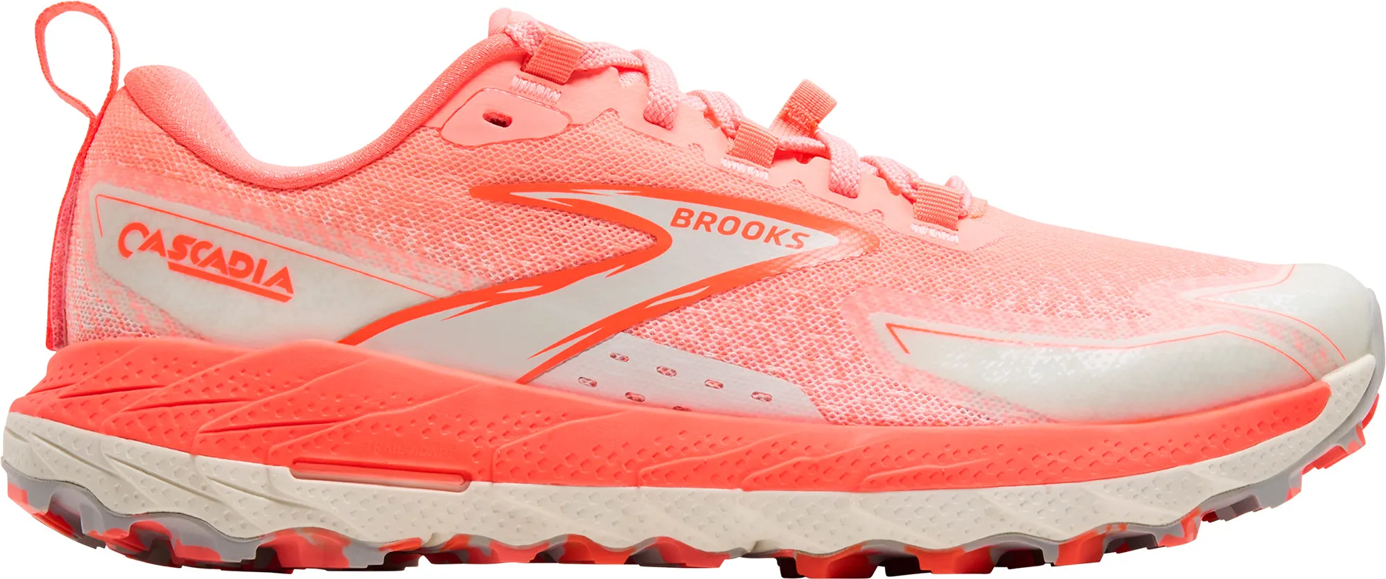 Brooks Cascadia 18 Womens Trail Running Shoes - Orange Smooth surface traction