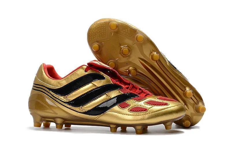 New Adidas Predator Accelerator  FG Soccer Cleats Shoes Gold Red Black Performance Core