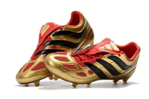 New Adidas Predator Accelerator  FG Soccer Cleats Shoes Gold Red Black Tough design toe support
