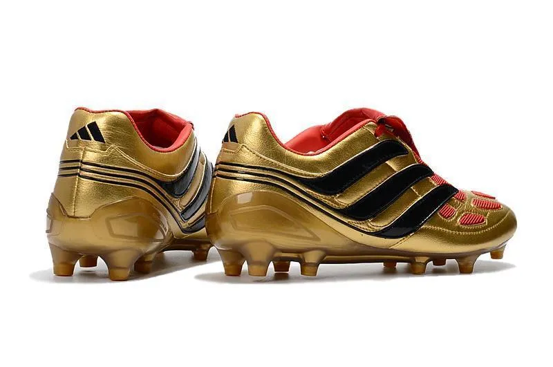 Adult Match New Adidas Predator Accelerator  FG Soccer Cleats Shoes Gold Red Black