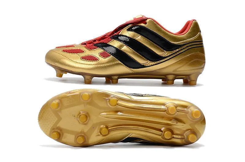 New Adidas Predator Accelerator  FG Soccer Cleats Shoes Gold Red Black Speed Turn