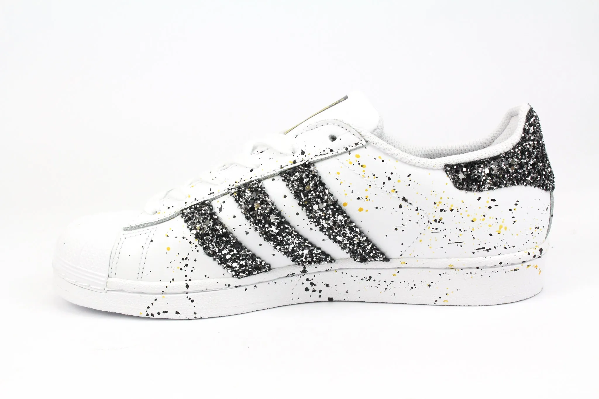 Trendy pick Adidas Superstar Black Silver Glitter & Vernice