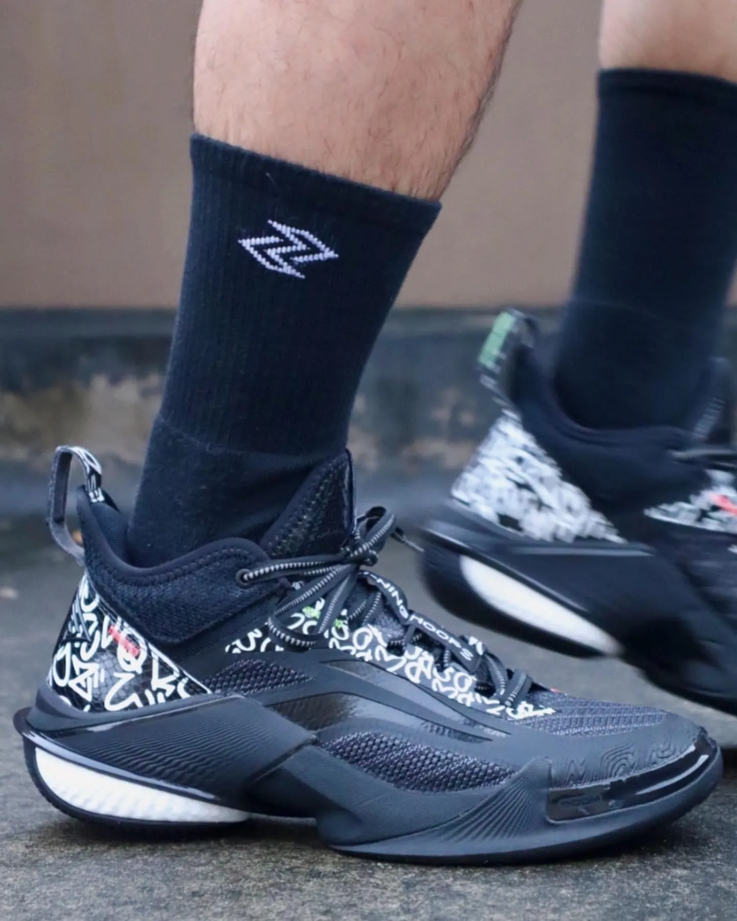 R.J.Hampton x Li-Ning Power 10 - Black Reinforced Lace Loops