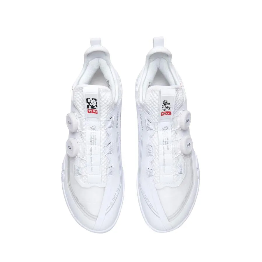 Wide Forefoot Design Li-Ning Ground Flying 2 Max / Saga II Max Badminton Shoes - White