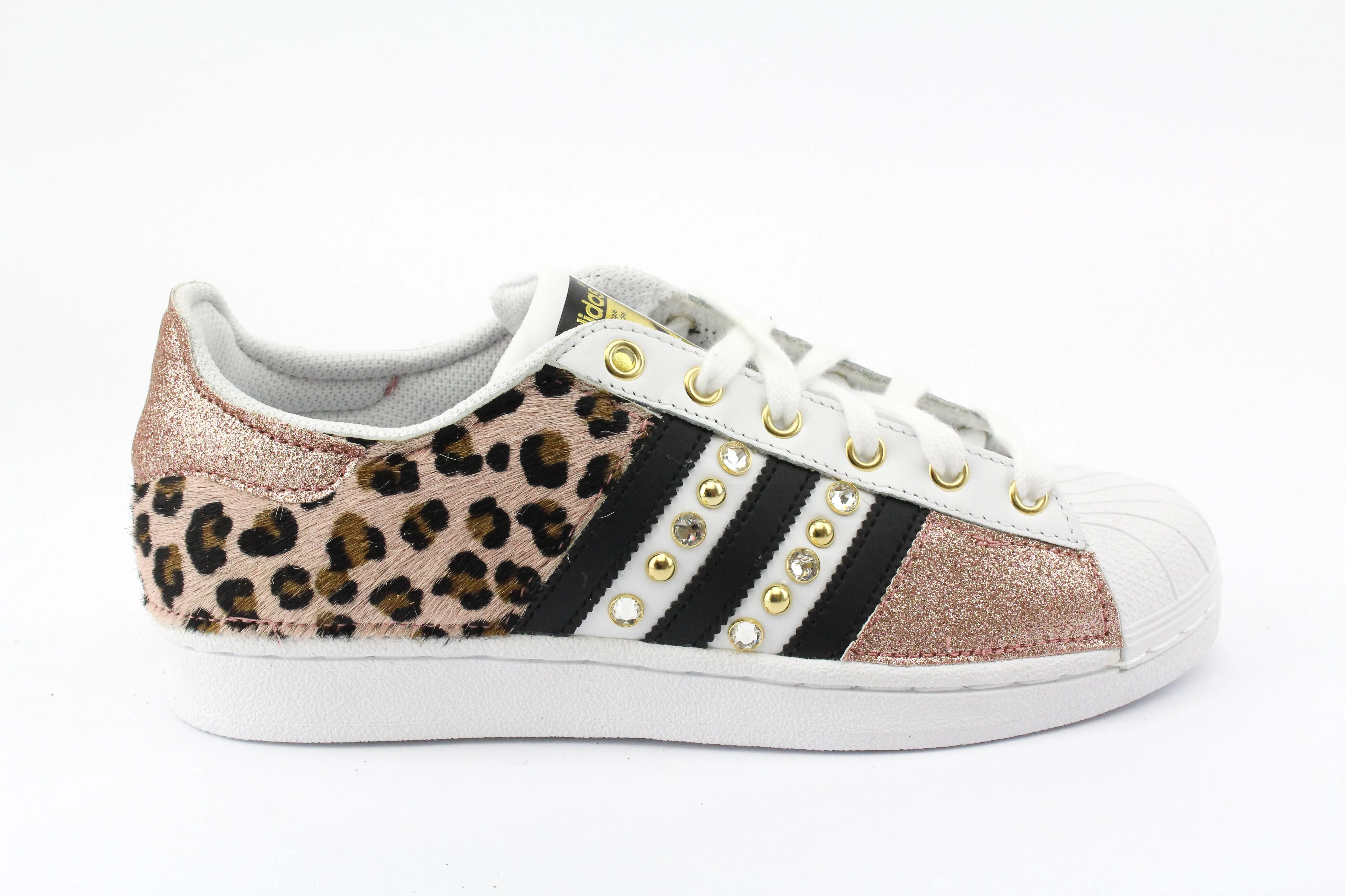 Adidas Superstar Maculate Glitter Pink & Borchie Open Toe Fresh Look
