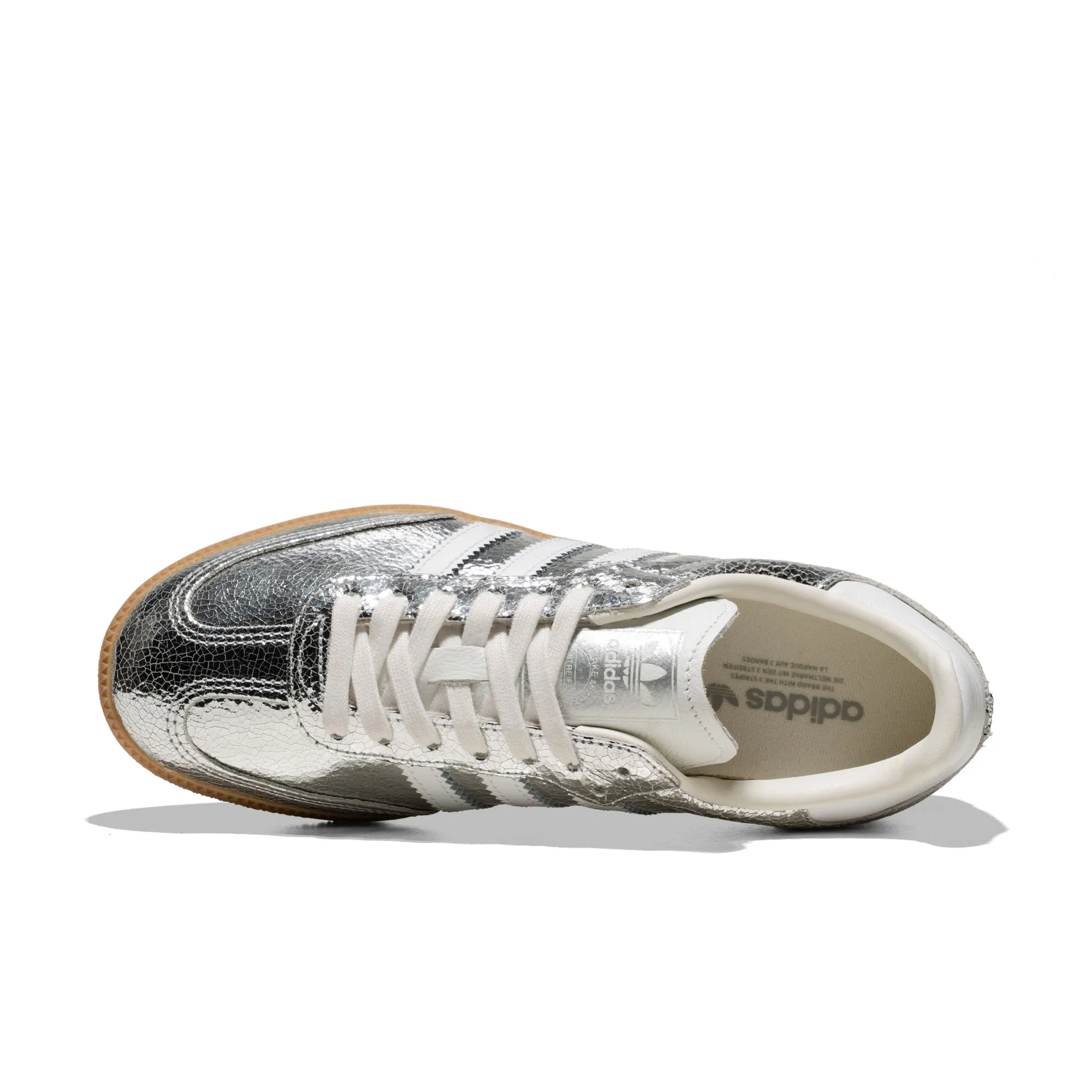 Adidas Originals Samba OG W Silver Metallic/Ftwr White/White Stacked Heel Structure
