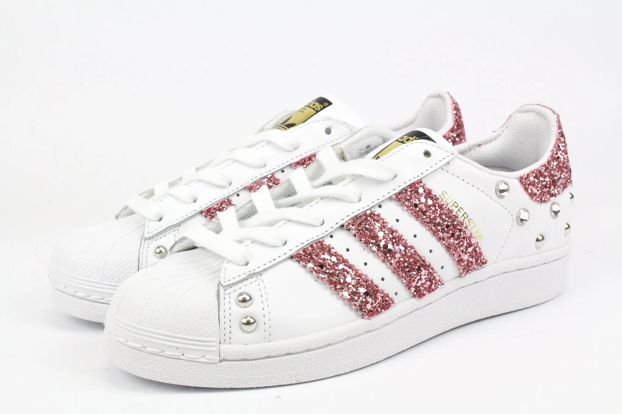 Adidas Superstar Pink Glitter & Strass Mood Fit Slip   resistant   sole
