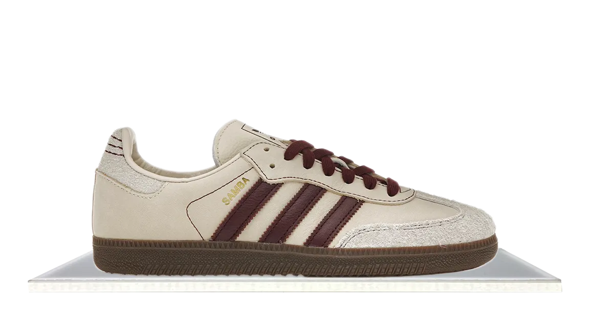 Cloud Fit Touch Of Style Adidas Samba Wonder White Maroon
