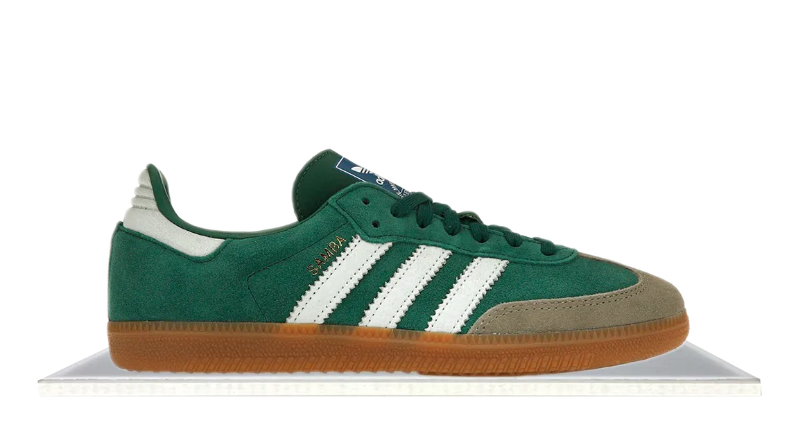 Adidas Samba Collegiate Green Gum Grey Toe Sleek Profile