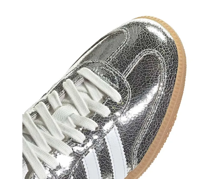 Vegan Leather Ultra Soft Collar Padding Adidas Samba OG W "Silver Metallic"