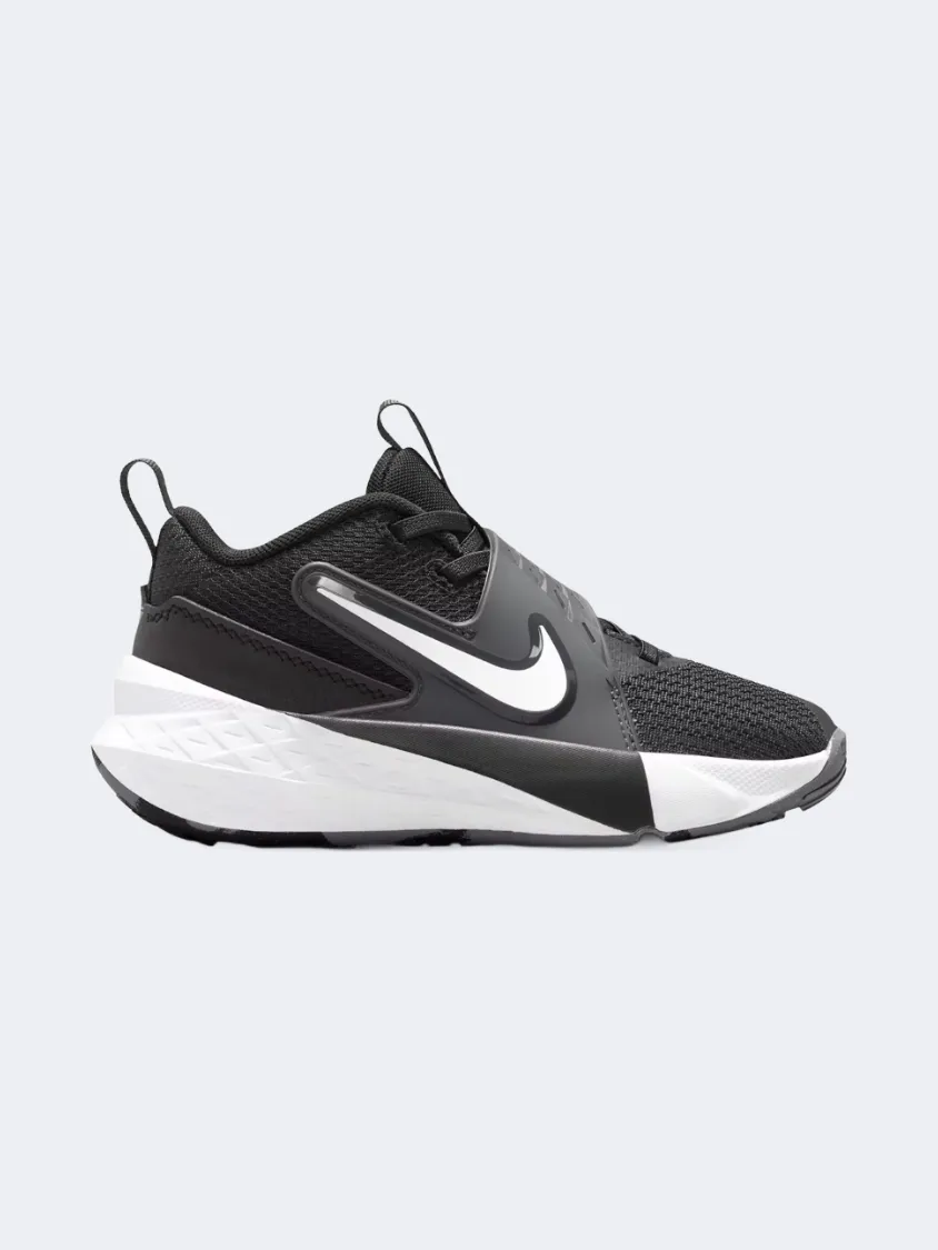 Ice Guard Step Free Nike Team Hustle 12 Ps-Unisex Basketball Shoes Black/White