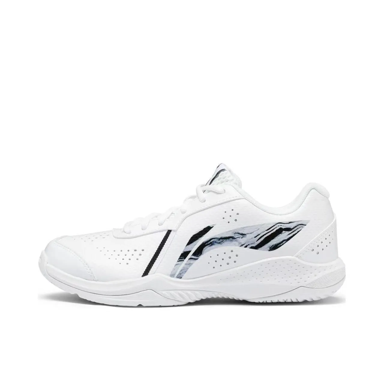 Comfortable Elastic Straps Tensile Cage Li-Ning AXforce LT-01 Lite Badminton Shoes - White