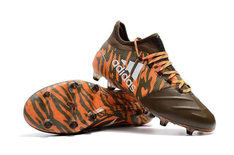 New Adidas X 17.1 FG Soccer Cleats Shoes Gray Orange White Midsole Cushion Pro Traction