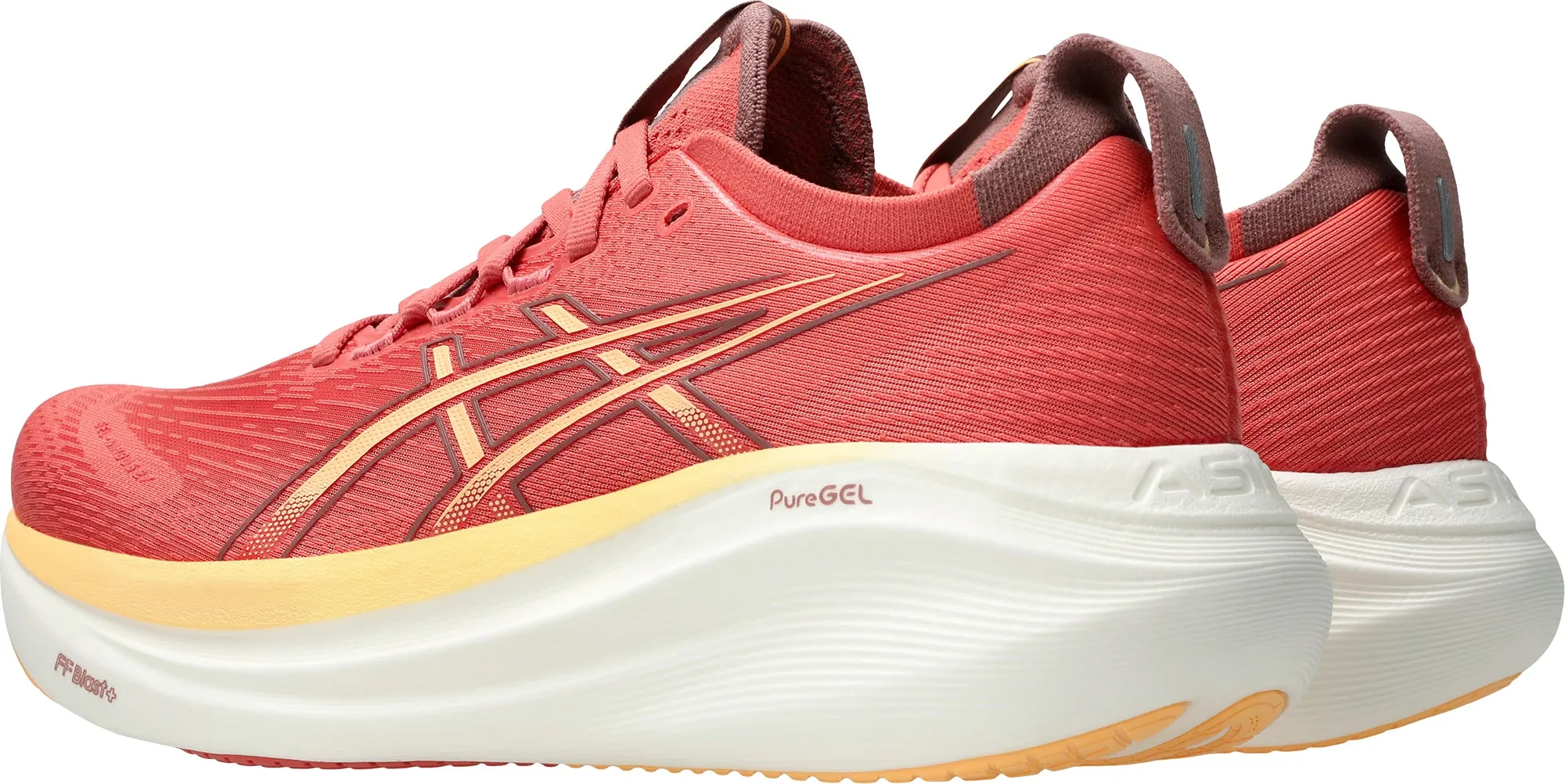 Adaptive Impact Absorption Asics Gel Nimbus 27 Womens Running Shoes - Pink