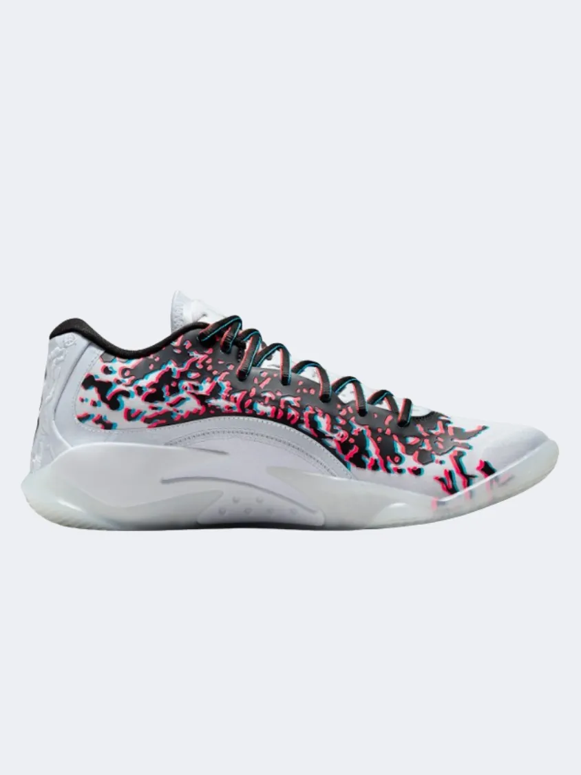 Nike Jordan Zion 3 Men Basketball Shoes Grey/Crimson/White Power Flow Breathable Material