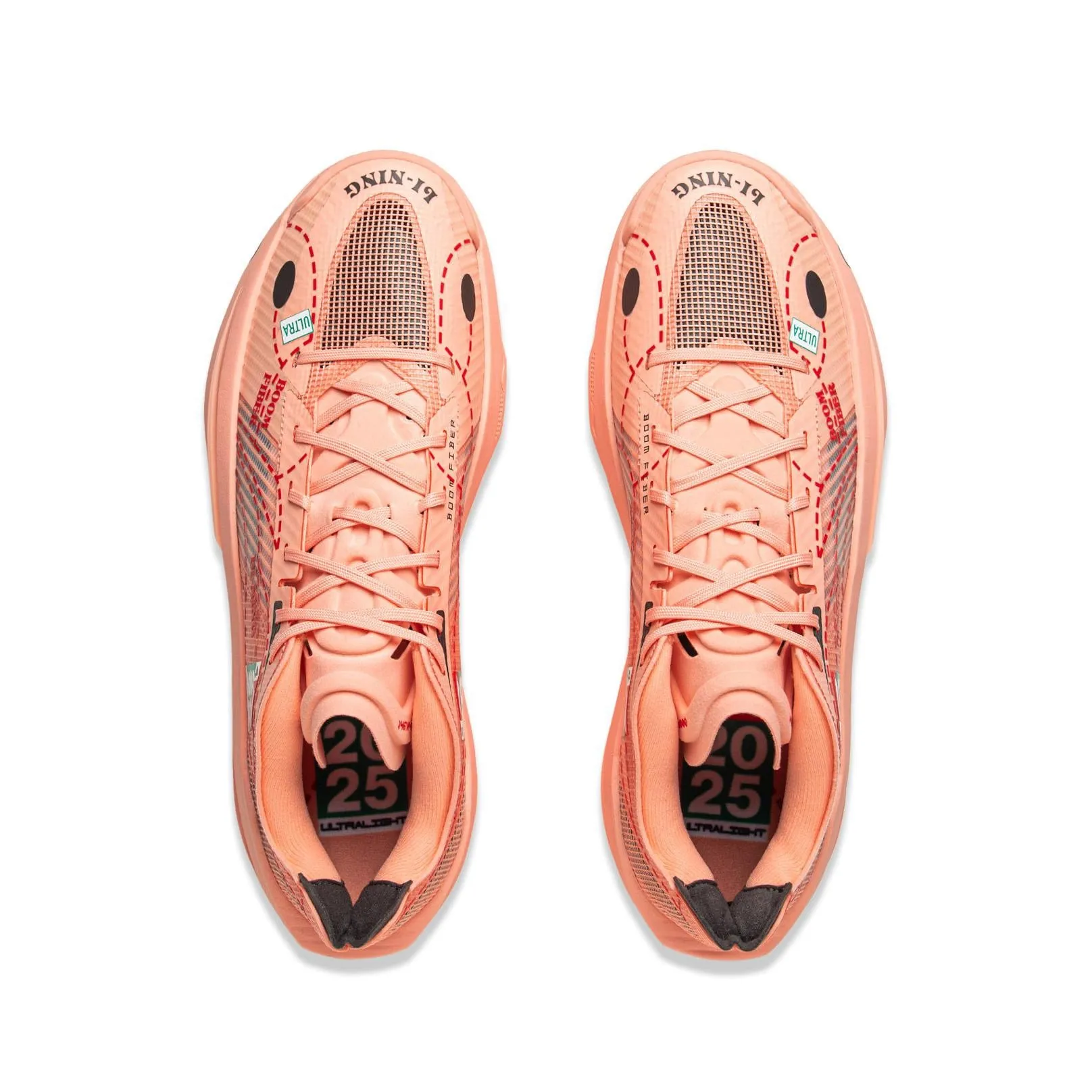 Flexibility Interlocking Traction Li-Ning Ultra Light 2025 Supercar Club - Peach Powder