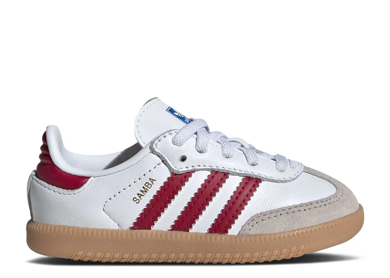 Flexible Material Adidas Samba OG Cloud White Collegiate Burgundy Gum (TD)