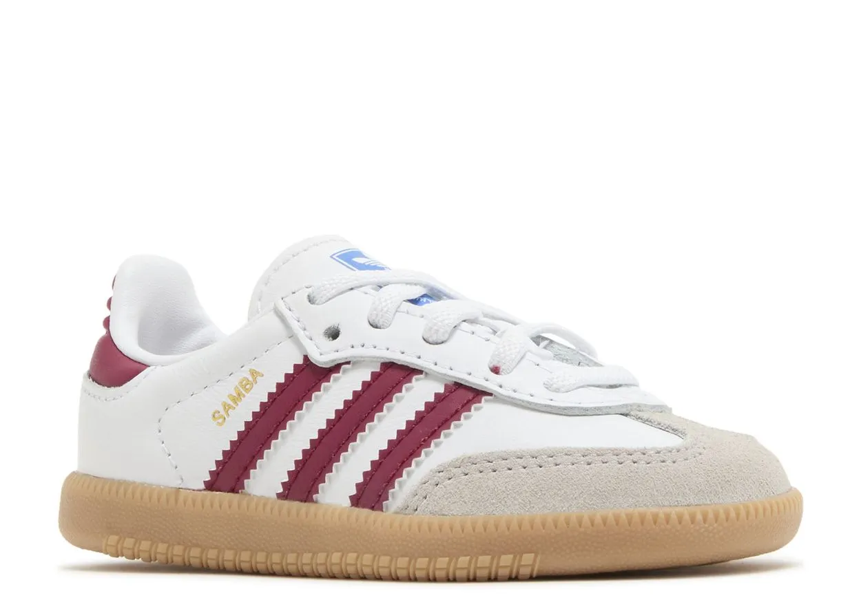 Adidas Samba OG Cloud White Collegiate Burgundy Gum (TD) Floral Pop